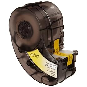 Brady XSL-31-427 Idxpert 1.5" Height, 1" Width, B-427 Self-Laminating Vinyl, Black On White And Translucent Color Label (250 Per Cartridge)