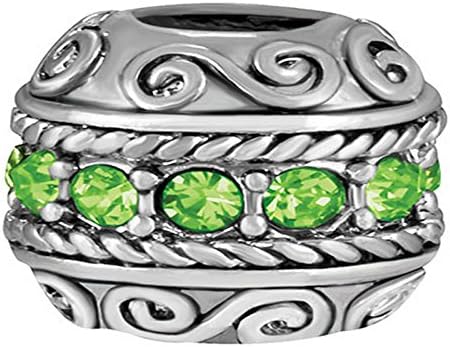 8 - August Florentine Barrel - Pandora Style Beads, Pandora Style Charms, Pandora Style Bracelets
