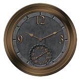 Springfield Precision Instruments 14 Elegance Metal Clock with Thermometer