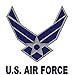 Custom U.S. Air Force chevron logo on mens hooded pullover sweatshirt