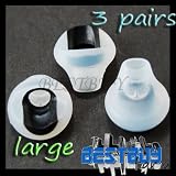 Edelectronic 3 pairs Large Earbuds Tips for Bose In-ear Headphones Earphone