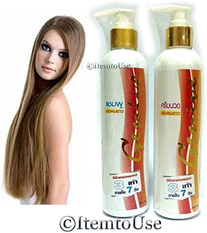 Beauty Set : 2 Units of Genive Shampoo 220ml. & Conditioner 220ml and Serum 60ml. Helps Hair Grow Longer [Free Facial Hair Epicare Spring A1remover]