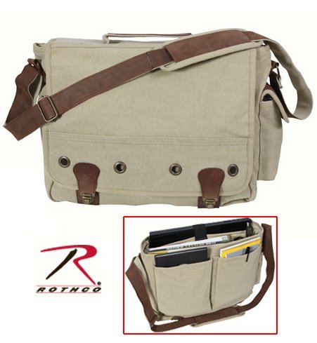 Rothco Vintage Trailblazer Laptop Bag - Khaki Rothco Vintage Trailblazer Laptop Bag - Khaki