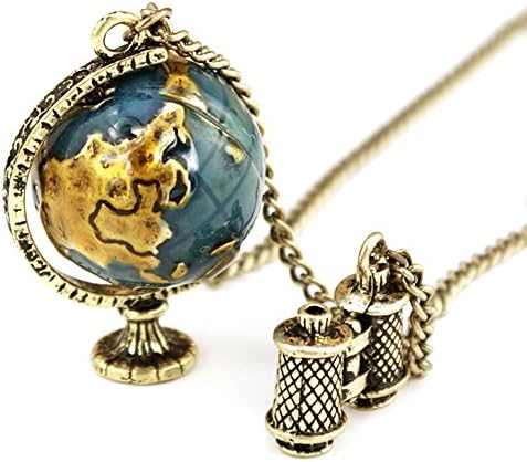 COCOTINA Retro Gold Globe Telescope Necklace