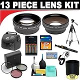2x Digital Telephoto Professional Series Lens + 0.5x Digital Wide Angle Macro Professional Series Lens + 3 Piece Digital Camera Filter Kit + Lens Adapter Tube (If Needed) + SD 2GB Memory Card + Deluxe DB ROTH Super Savings Accessory Kit For The Canon Powershot A650 Digital Camera