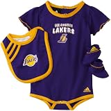 NBA Infant Los Angeles Lakers Girls Bib & Bootie Set - R228Tela (Regal Purple, 18 Months)