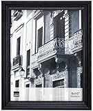 Kiera Grace Claire Picture Frame, 8 by 10-Inch, Black with Raised Leaf Border