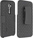 VERIZON - OEM BLACK SHELL CASE BELT CLIP HOLSTER + STAND FOR LG VS980 VS 980