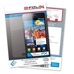 atFoliX FX-Clear Displayschutzfolie f�r Samsung Galaxy S2 (i9100) - Displayschutz kristallklar! H�chste Qualit�t - Made in Germany!