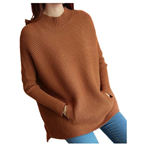 ナナコレクション Nana_Collection 秋 春 ゆったり ゆる ニットソー ハイネック ヒップ丈 ドルマンスリーブ 通勤 通学 OL 女性 ニット