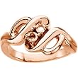 14K Rose Gold Mother's Ring - 2 Gemstone -- YOU CHOOSE THE COLORS!