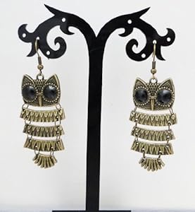 The Retro Cute Owl Dangle Earrings Gift Hot Sale!-- JE224