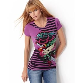 Ed Hardy Tee, Short Sleeve Crew Neck in Love Life