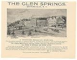 1894 The Glen Springs Watkins Glen NY Health Resort Print Ad