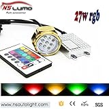 Newsun Color Changing RGB Ip68 Water-proof Marine Boat Drain Plug LED Light 27w Underwater Lights Waterproof Yacht Boat Drain Plug Led Light for Fishing