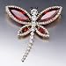Swarovski Crystal Golden Dragonfly July Birthstone Brooches Swarovski Crystal Golden Dragonfly July Birthstone Brooches