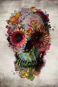 Poster Service Flower Skull Poster, 24-Inch by 36-Inch
