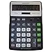 Sharp ELR297 Recycled Calculator - 12 Character(s) - LCD - Battery/Solar Powered - 7.8quot; x 5.1quot; x 0.7quot; - Black, Silver