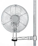 luminousplus (ルミナスプラス)F・A・N スチールワイヤーラック取り付け用扇風機シルバー(メカ式) GIM-181(LSM)