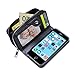 iPhone 5C Case, Vofolen [Zipper Wallet] iPhone 5C Cover PU Leather Protective Shell Folio Flip Holster Carrying Case Detachable Slim Defender Card Holder Wrist Strap for iPhone 5C -Black