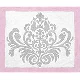 Pink, Gray and White Elizabeth Accent Floor Rug by Sweet Jojo Designs