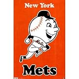 (22x34) New York Mets Retro Logo Sports Poster Print