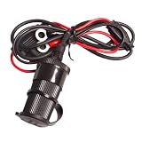 UltimateAddons 12v DC Motorcycle Waterproof Hard-Wire Socket Accessory with 1 Metre Loom