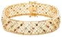 Yellow Gold Plated Sterling Silver Sapphire, Emerald and Ruby Diamond Accent Bracelet, 7.5"