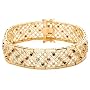 Yellow Gold Overlay Sterling Silver Sapphire, Emerald & Ruby Diamond Accent Bracelet, 7.5"