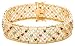 Jewelry : Yellow Gold Overlay Sterling Silver Sapphire, Emerald & Ruby Diamond Accent Bracelet, 7.5"