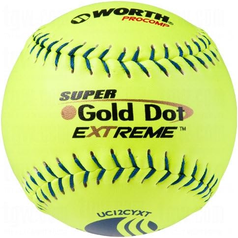 Worth Super Gold Dot Extreme Classic M Usssa Slow Pitch Softballs 1 Dozen