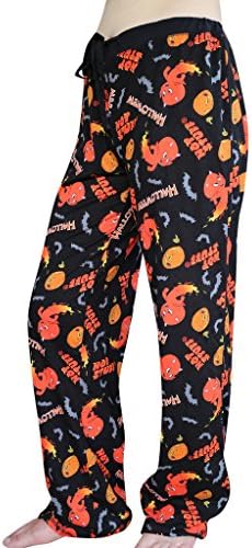 GOLDEN ZONE Womens Hot Stuff Comfortable Pajamas Pants - Black (Size: M)