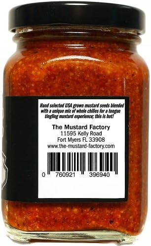 Five Chili Gourmet Mustard (Large 10oz Jar)