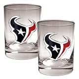 NFL Houston Texans Two Piece Rocks Glass Set - Primary Logo