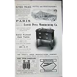 1907 Elysee Palace Paris Everitt Press Binoculars Razor by Original old antique victorian print