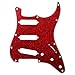Dâ€™Andrea Strat Pickguards for Electric Guitar, Red Sparkle