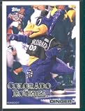 2010 Topps Opening Day Baseball Card Mascot Insert #M8 Dinger Colorado Rockies Mint Condition - Shipped In Protective Screwdown Display Case!