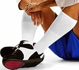 Hanes Mens 6 pack over-the-calf tube sock, White, 6-12