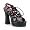 5 Inch Chunky Heel Sexy Shoes Platform Strappy Shoe Open Toe Sexy Shoes Black Size: 6