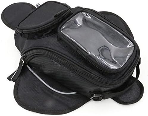 Waterproof Motorcycle Tank Bag Universal Magnetic Motorbike Multifunction Oil Fuel Tank Bag Navigator Saddle Bag Black