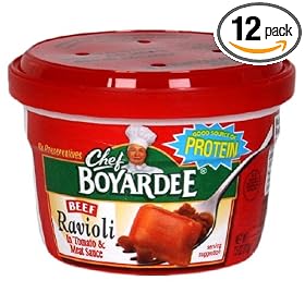 Chef Boyardee Beef Ravioli, 7.5-Ounce Microwavable Bowls (Pack of 12)