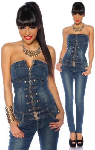 Sensational Jeans Jumpsuit Bandeau XL