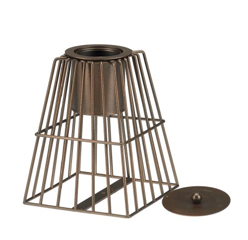 Deco-Plant 904022 Gartenfeuer-Pyramide Luxor klein rost-look 18 x 18 cm, H 24 cm