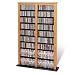Oak/Black Double-Width Barrister Tower