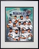 Seattle Mariners 2007 Team Composite Double Matted 8 x 10 Photograph in Black Anodized Aluminum
