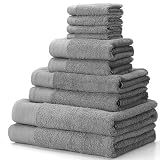Egyptian Cotton Towel Set (10pc) 650gsm Grey