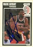 Mark Bryant Autographed/Hand Signed Basketball Card (Portland Trail Blazers) 1989 Fleer #127