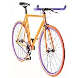 Fixie Track Bike - Orange 60 CM Fixed Gear Single Speed Bicycle