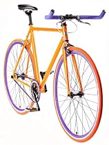Fixie Track Bike - Orange 60 CM Fixed Gear Single Speed Bicycle