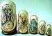   - Russian Nesting Nested Stacking Doll Dog Poodle 5 Pc / 7 Item #dg03